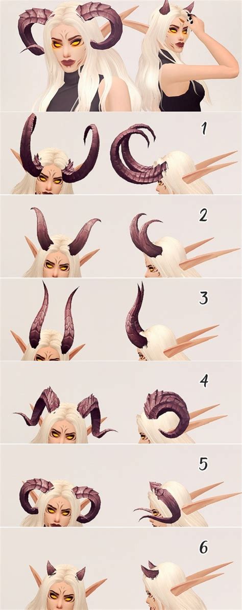 Конвертированные рога Illidari A World Of Warcraft Demon Hunter Horns