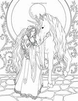 Coloring Pages Fairy Magical Adult Adults Enchanted Kids Unicorn Book Printable Forest Creatures Unicorns Sheets Color Fantasy Colouring Print Forests sketch template