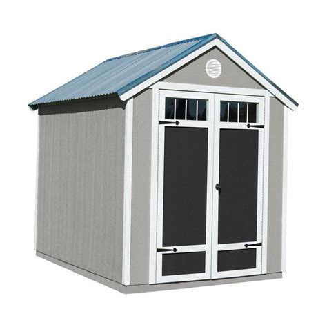 Handy Home Products Garden Shed 6 Ft X 8 Ft Wood Storage Shed With