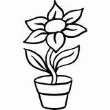 Pot Coloring Flower Plant Outline Pages Weed Plants Printable Flowers Leaf Clipart Pots Clip Sheets Getcolorings Colouring Clipartmag Drawn Kids sketch template