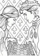 Coloring Pages Chess Princess Colouring Leonora Para Sheets Barbie sketch template