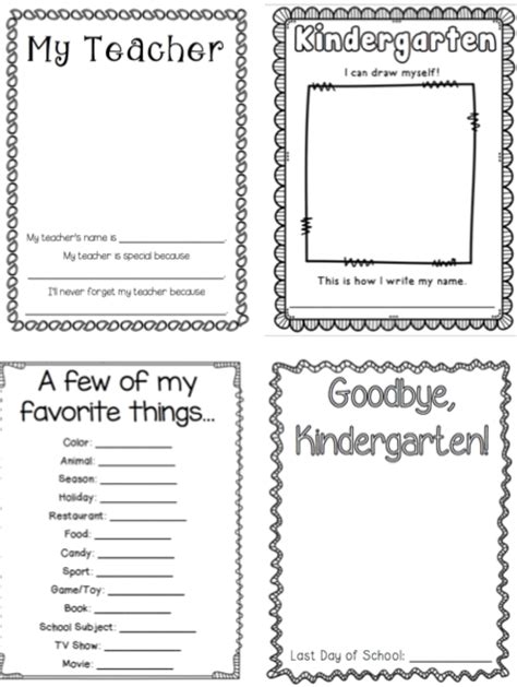 kindergarten memory book thehappyteacher