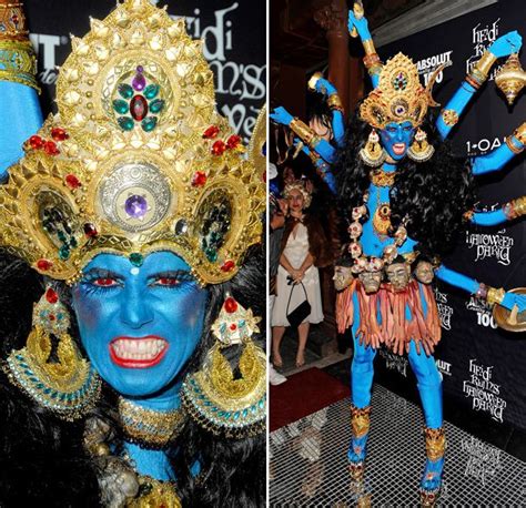 heidi klum as hindu goddess kali on halloween 2008 celebrity costumes celebrity costumes