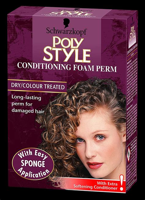 schwarzkopf poly style conditioning foam perm  dry  colour treated hair pack   buy
