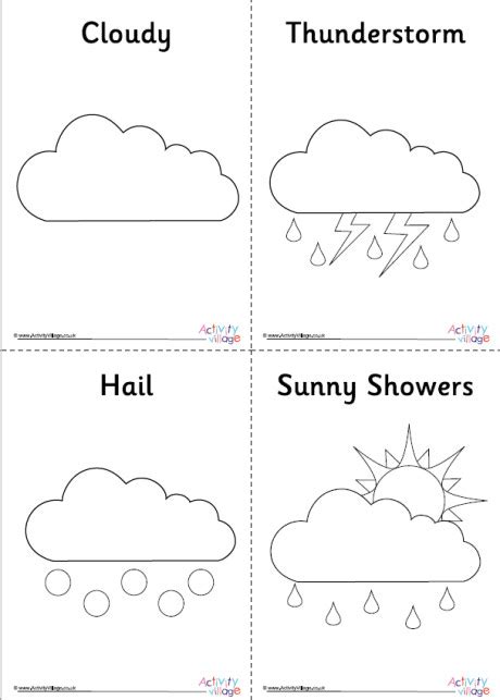 weather symbol colouring pages
