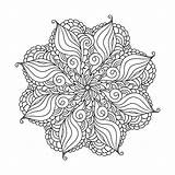 Radial Zentangle Zendoodle sketch template