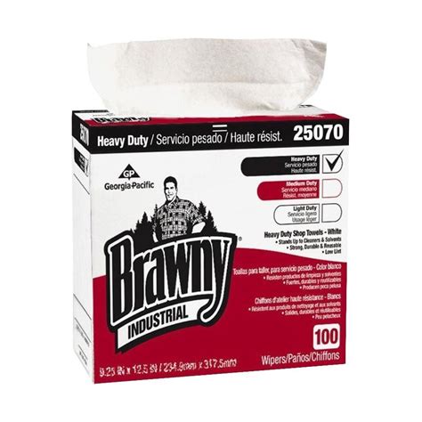 brawny industrial white medium weight shop towels  box gep  home depot