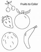 Fruit Fruits Coloring Color Pages Printable Kids Print Colouring Vegetables Shape Fun sketch template