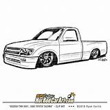 Clip Tacoma Toyota Truck Drawings Trucks Mini Pickup Lowrider 1998 Coloring Pages Car Vector Chevy Old Classic Illustration Choose Board sketch template