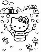 Kitty Hello Coloring Pages Printable Gif sketch template