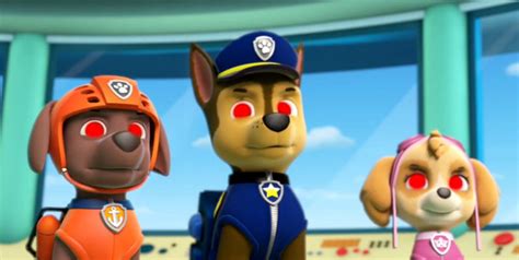 paw patrol scary eyed pups  jaythefox  deviantart