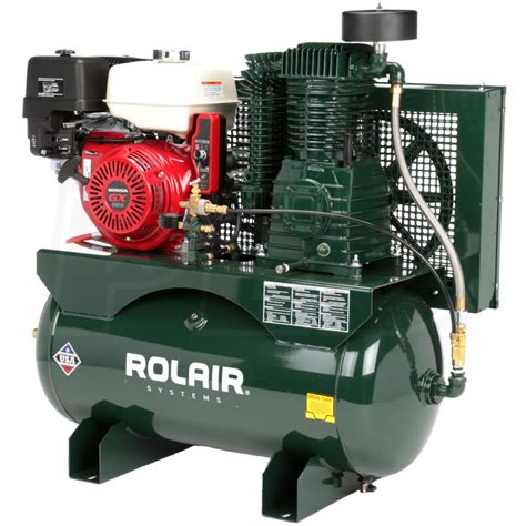 rolair  hp  gallon  stage truck mount air compressor  electric start honda engine