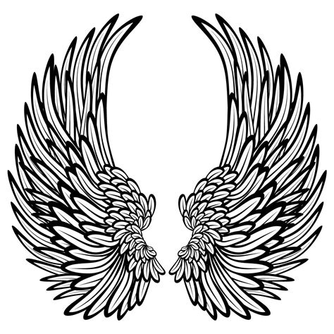 printable angel wings coloring pages   angel wings drawing