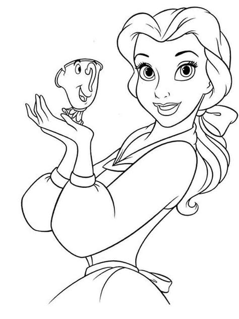 princess belle coloring pages