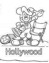 Hollywood Coloring Pages Mickey Themed Printable Color Disney Colouring Sheets Mouse Kids Getcolorings Director Cartoon Comics Unique sketch template