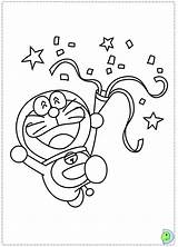 Coloring Doraemon Pages Dinokids Drawing Doremon Cartoon Close Kids sketch template