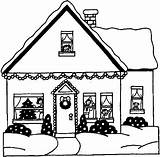 House Christmas Coloring Pages Part sketch template