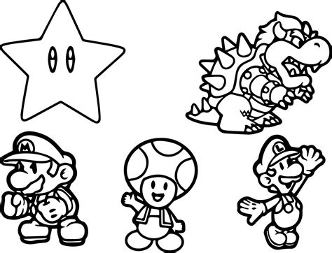 printable super mario characters coloring pages printable word searches