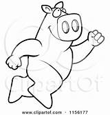 Leaping Pig Big Clipart Cartoon Cory Thoman Outlined Coloring Vector 2021 sketch template