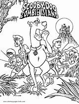 Coloring Scooby Doo Pages Color Zombie Printable Island Cartoon Colouring Sheets Kids Land Character Print Halloween Book Dooo 1026 Monster sketch template