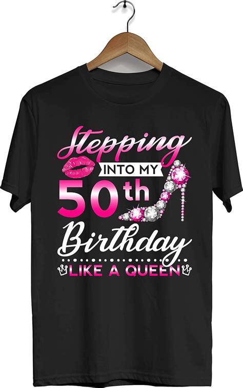 stepping into my 50th birthday like a queen tee funny 50th