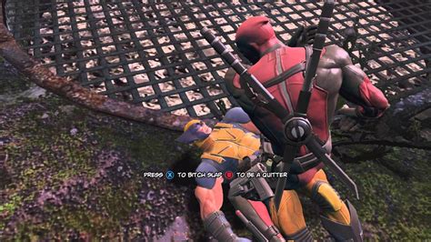 deadpool the game press x to bitch slap wolverine youtube