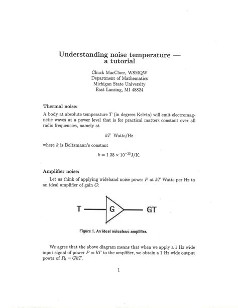 understanding noise temperature  tutorial