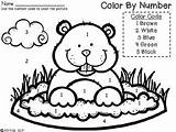Color Number February Hog Ground Code January Winter Valentine Etc Groundhog Teacherspayteachers Activities Visit sketch template