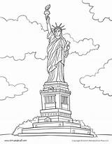 Statue Liberty Coloring Pages Social Studies Printable Color Printables Drawing Clipart Line Tim Timvandevall American July Board Sheets Print Getcolorings sketch template