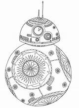 Wars Coloring Star Pages Bb8 Robot Bb Adult Sheets Adults Cute Leia Color Book Droid Fan Movie Movies Mandala Printable sketch template