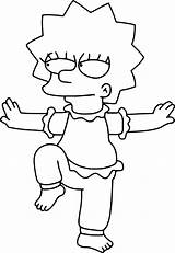 Lisa Simpson Pages Para Colorear Simpsons Los Coloring Bart Karate Un Pie Pijamas Con Template Kid Christmas La Hacia sketch template