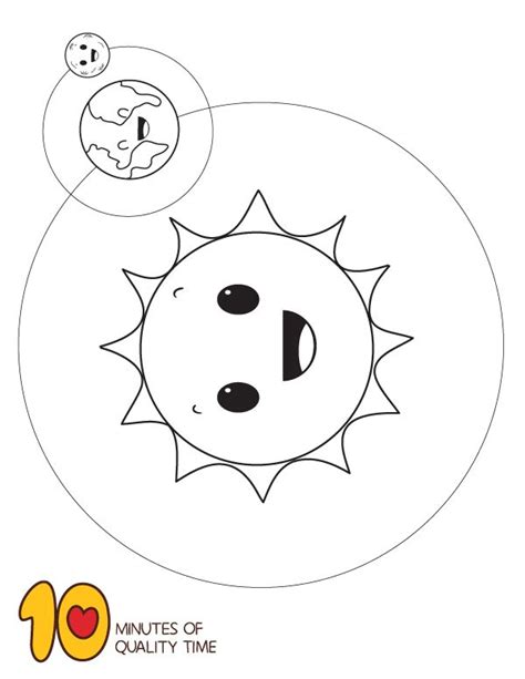 sun earth  moon coloring page moon coloring pages sun  earth