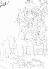 Lineart Kirino Kousaka Anime sketch template