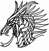 Scary Dragon Coloring Pages Getcolorings Dragons Color sketch template