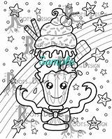 Coloring Sundae sketch template