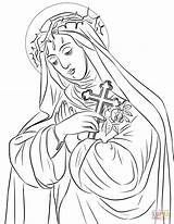 Heilige Dibujo Ausmalbild Lucia sketch template