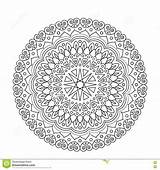 Mandala Rotondo Progettazione Ornamentale Ornamento Circondi Pizzo Boek Kleurend Ontwerp Vett sketch template