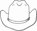 Coloring Cowboy Pages Hat Printable Kids sketch template