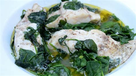Foil Baked Sea Bass With Spinach Gail Simmons Recipe