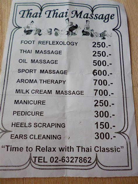 gostan sikit massage prices in bangkok