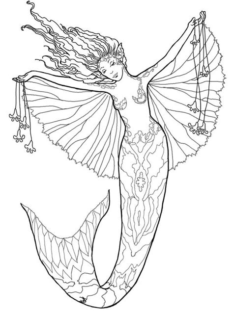 scary mermaid pages coloring pages