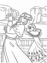 Hans Coloring Frozen Punch Stopped Throwing Kristoff Weselton Duke Hurt sketch template