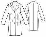 Jacket Long Coat Drawing Technical Pattern Women Sewing Jackets Getdrawings Lekala Models sketch template