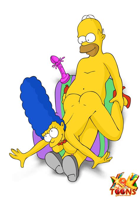 rule 34 ass blue hair breasts color female hair homer simpson human male marge simpson nude