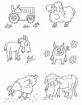 Farm Animals Coloring Pages Animal Zoo Printable Print Sheets Colouring Preschool sketch template