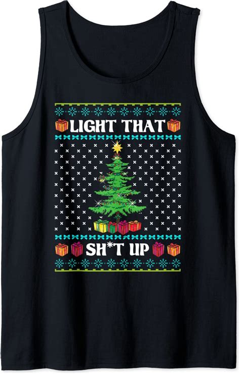naughty ugly christmas tank top clothing shoes and jewelry