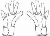 Coloring Goal Keeper Gloves Printable Torwarthandschuhe Artus Pdf sketch template