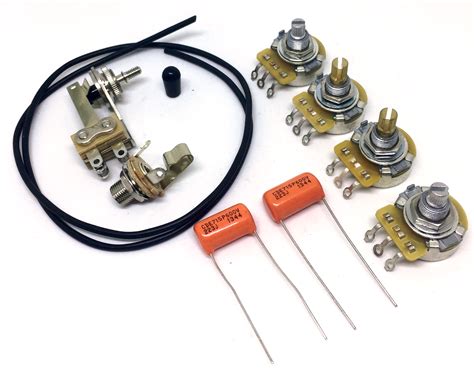 guitarslinger products es wiring kit cts  pots sprague mf capacitors switchcraft