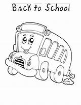 Coloring School Pages Back Bus Printable September Cartoon Preschool Color Planes Trains Kids Buses Station Print Automobiles Sheets Safety Clipart sketch template