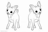 Reindeer Coloring Baby Pages Printable Adults Kids sketch template